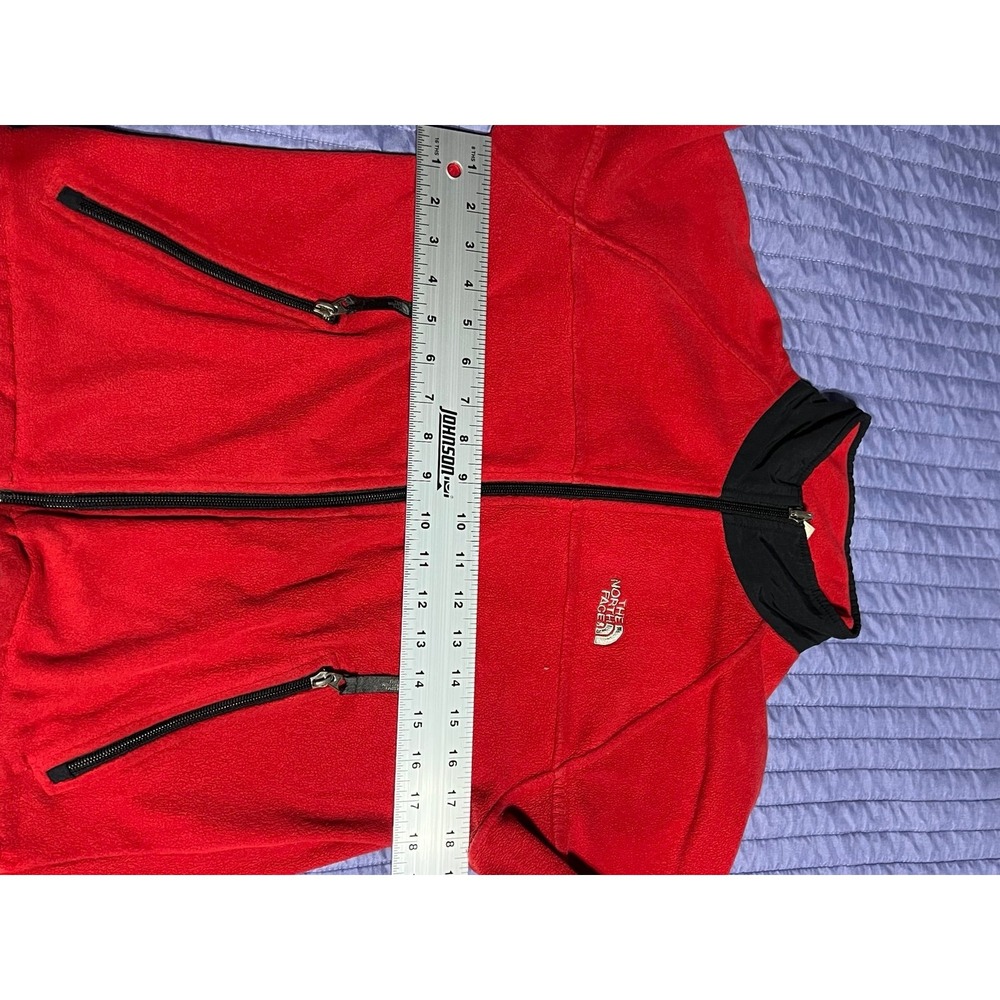 The North Face youth/junior red fleece jacket Size M #outdoor #fleece - Picture 8 of 12